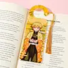 Merchandising del anime Demon Slayer Colgante de marcapáginas acrílico de doble cara de Tanjiro y Nezuko con borlas