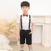 Suspensórios masculinos terno roupas de jardim atacado infantil conjunto de duas peças uniforme escolar roupas para apresentação de coral Dia das Crianças