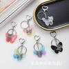 Chaveiro Borboleta Amor Cor AB Plating Cool Trendy Ins Pingente de Bolsa All-match Capa de Celular Pingente Chave de Carro Nicho