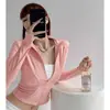 Transpirable Ajustado Secado Rápido Manga Larga para Mujer Delgado con Forro Polar Adelgazante para Correr Fitness Top Exterior Sensación de Alta Gama Ropa Deportiva para Yoga