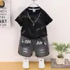 Conjunto de Verano para Niños 2026 Estilo Nuevo Casual Manga Corta Pantalones Cortos Conjunto de Dos Piezas para Niños Ropa de Moda Venta al por Mayor