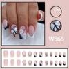 Comércio exterior Moda Doce Cool Girl Preto e Branco Francês Linda Borboleta Margarida Peças de Unhas Temperamento Garota Gostosa Usar Armadura