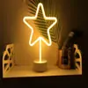 Luz de Neón LED Estrella de Cinco Puntas Luz Decorativa Ins Forma de Plástico Lámpara Adorno Luz Nocturna Suministro Directo del Fabricante Brillante