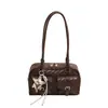 Bolsa de bolos texturizada de mano para mujer, nuevo modelo de otoño 2026, bolso de hombro y axila de moda versátil de lujo ligero