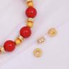Anillos de Perforación de Agujero Grande Color Dorado Chapado en 18K Cobre Conservante del Color Microincrustado Zirconia Perlas Espaciadoras Accesorios para Joyería DIY Perlas de Rueda Collar Perlas Sueltas