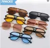 Gafas de Sol de Doble Puente Color Block Modernas y Únicas para Mujer 2025, Gafas de Sol de Moda Estilo Ins, Protección UV para Uso al Aire Libre Celebridad de Internet