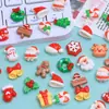 Mini Navidad Dibujos Animados Lindos Hechos a Mano DIY Accesorios para Joyería Pegamento de Crema Resina Pequeños Accesorios Material para Uñas Paquete
