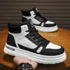 Zapatos Nuevos de Hombre para Primavera, Zapatos Blancos de Caña Alta Transpirables, Zapatos Deportivos Ligeros Versátiles de Moda para Hombre, Tenis Casuales