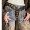 Diseño Sentido Nicho Estrella Cinturón Ancho Accesorios Decorativos para Mujer Falda Cintura Ajustada Cinturón Nicho Cadena de Cintura Negra Vintage