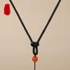 Cordón DIY Tejido a Mano Ajustable Nudo Diamante con Cuenta Superior Colgante de Jade Dorado Cuerda al por Mayor