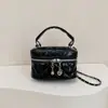 Bolsa de corrente mini com padrão de diamante da moda 2026 estilo coreano, bolsa versátil para batom de ombro/transversal