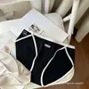 Calcinhas de Algodão Puro Antibacteriano 7A com Entrepernas Estendido, Fenda Alta, Frescas, Puro Desejo, Para Meninas de Pernas Longas, Modelo Baixo