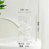 Decoración de jarrón de vidrio vintage, alto valor estético, adecuado para la sala de estar, estilo ins, nicho, para flores frescas, tulipanes cultivados en agua, lirios, rosas