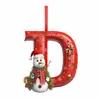 Produto Novo Transfronteiriço 26 Letras Boneco de Neve Bebê Pingente de Natal Acrílico Plano Árvore de Natal Pingente de Decoração de Casa