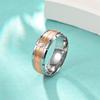 Anillo de acero de titanio a juego para hombre, de moda, ligero, de lujo, con temperamento simple, joyería de mano, anillo de diamantes para pareja de moda europea y americana