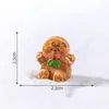 Micro-Paisagem Boneco de Pão de Gengibre Dançante de Natal Fofo Acessórios Decorativos DIY Fofos Enfeites de Carro para Desktop