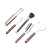 Conjunto de Seis Peças para Cerimônia do Chá em Aço Inoxidável com Aço de Sândalo, Incluindo Pinças para Chá, Xícaras de Chá, Pinças, Caneta de Cuidado para Bule e Acessórios para Chá Kung Fu