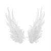 Alas de Ángel Lolita Clip de Plumas Clip para el Cabello Bordado Bicolor Blanco y Negro cos Accesorios para el Cabello de Fotografía para Mujeres