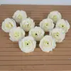 Cabeças de flores de rosa artificiais, flores de seda, flores artificiais para decoração de casamento, parede de flores DIY feita à mão, materiais para fundo de fotografia