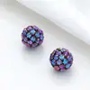 Nuevo con agujero color colorido bola de diamante con cuentas diy cadena para teléfono móvil cadena para llaves colgante de cadena hecho a mano cuentas sueltas al por mayor