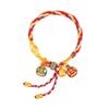 Hace mucho tiempo no se desvanece oro de arena de Vietnam tragar bestia dorada cuerda multicolor pulsera de reencarnación una familia de tres cuerda roja tejida a mano para el dinero