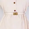 Vestido Cinturón Accesorios Cinturón Mujer Nuevo Hebilla de Bloqueo Desmontable Decorativo Falda Traje Abrigo Ceñido Sin Perforación