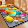 Tapete de banheiro com padrão de pedras 3D, absorvente e de secagem rápida, antiderrapante, para uso doméstico, tapete de terra de diatomáceas, disponível para dropshipping