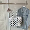 Bolso de Lona de Lunares de Nicho para Mujer 2026 Nuevo Bolso de Mano de Gran Capacidad Bolso de Hombro Moderno Estilo Casual Bolso Tote para Viaje