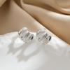 Pendientes personalizados con pliegues irregulares de plata S925, diseño de nicho moderno, pendientes de alta calidad, pendientes de lujo ligeros retro franceses