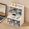Portalápices Creativo de Plástico de Gran Capacidad Caja de Almacenamiento con Cajón Transparente para Niños, Niñas, Estudiantes, Decoración de Escritorio de Oficina