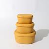 Pote de Silicone para Almoço Aquecimento no Micro-ondas com Tampa Trabalhador de Escritório Pote de Frutas para Almoço Caixa para Conservar Fresco Pote para Almoço na Geladeira Estudante