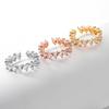 Versión Coreana Dongdaemun Nuevo Clásico Anillo Abierto de Corazón de Diamantes Completo Regalo para Mejor Amiga Anillo Versátil Ajustable Tendencia