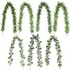Simulación Planta Verde Colgante de Pared Eucalipto Mann Hogar Jardín Exterior Decoración Adornos Atmósfera Festiva Montaje Flores Artificiales