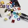 1X1~15X15Mm 3A5A Quadrado Ângulo Reto Zircônia Branca Corte Princesa Rosto de Anel Pedra Solta Atacado