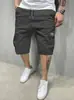 Pantalones Cortos Cargo para Hombre, Pantalones Casuales, Pantalones Deportivos, Delgados Transpirables con Múltiples Bolsillos, Pantalones Cortos Cargo de Verano