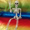 Caveira de Halloween 48cm Brilha no Escuro Espantalho Palhaço Decoração de Atmosfera para Bar Adereço Rosto de Fantasma Venda Exclusiva Transfronteiriça