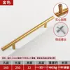 Manija Moderna de Acero Inoxidable Hueca en Forma de T de Lujo Ligero para Gabinete, Puerta de Armario y Cajón, Manija Pequeña de Agujero Único Dorado-Negro