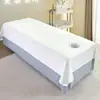 Set de tres piezas para salón de belleza de cubiertas de cama higiénicas, que incluye sábanas y una cubierta facial, no de algodón puro, para masaje y terapia, uso único por cliente