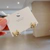 Moda de Comercio Exterior Europeo y Americano Pendientes Metálicos para Mujer con Cierre de Plata 925 Estilo Viento Frío Personalidad INS 44140