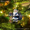 Navidad Nuevo Muñeco de Nieve Acrílico Adorno Navideño Adorno Plano 2D para Árbol de Navidad Decoración Festiva Regalo