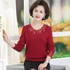 Suéter de otoño e invierno para madre, tejido elegante para mediana edad 2026, corte ajustado, holgado, adelgazante, talla grande, suéter versátil