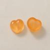 Pendientes de resina con forma de corazón de melocotón transparente con forma de corazón, con agujeros para teléfono móvil, parche de flores, joyería artesanal, accesorios hechos a mano para mujer
