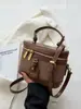 Bolsas para Mulheres 2025 Nova Moda Casual Bolsa Caixa Lona Costurada de Mão Ombro Bolsa Transversal Quadrada Pequena Retrô