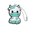Llavero Colgante de Gato de Dibujos Animados de Goma Suave de PVC Transfronterizo en Stock, Accesorio Colgante de Cadena de Cuentas de Animales Lindos para Mochilas y Botellas de Agua