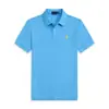 Camisa Polo de Manga Corta para Hombre con Cuello Camisero, Hecha de Algodón Piqué con Logo de Caballo Bordado, Holgada y Cómoda