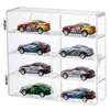 1:Caja de Almacenamiento para 64 Modelos de Coches de Juguete Domeka Hot Wheels Soporte de Exhibición para Modelos de Coches de Aleación Estante de Almacenamiento Acrílico