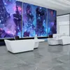 Fondo de pantalla de ciencia ficción cyberpunk ciudad futura coche ktv sala de e-sports bar café de internet mural DIY