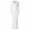 Vestido largo de punto con diseño floral tridimensional de cola de pez e-home para mujer amazon vestido de fiesta ajustado de manga larga vestido elegante