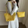 Bolso cesta tejido de moda y elegante con diseño calado, alto valor estético, bolso de hombro tipo tote, único y moderno, bolso de axila de gran capacidad