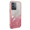 Ouro Rosa Compatível com vivo S12 e S12 Pro Capa de Silicone, Proteção Completa à Prova de Choque Capa de Telefone Transparente